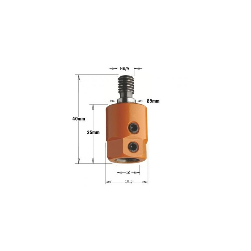 Mandrin de perçage - CMT 35800002 - Ø 10 mm - M8 - gauche
