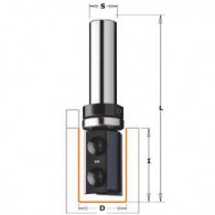 Mèche à affleurer à plaquettes - CMT 65619011 - Ø 19 x I 28 x L 69 mm - Q8