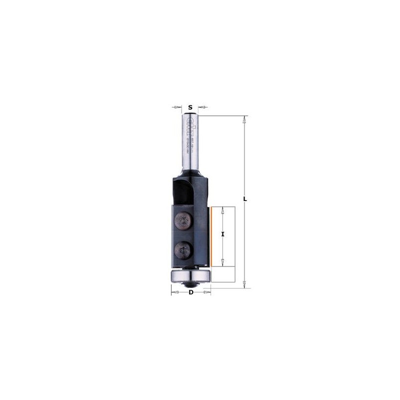 Mèche à affleurer à plaquettes - CMT 65719011 - Ø 19 x I 12 x L 56 mm - Q8