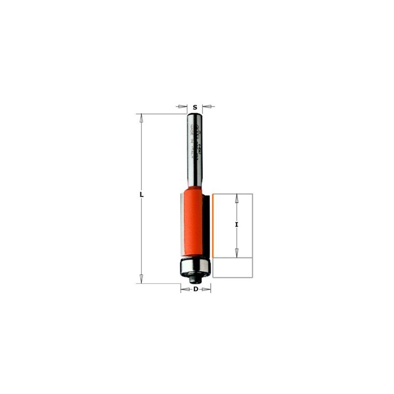 Mèche à affleurer - CMT 70612711 - Ø 12,7 x l 25,4 x L 70,7 mm - Q6