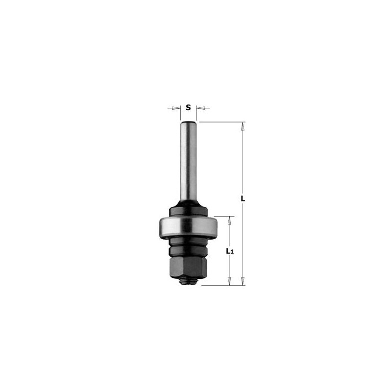 Mandrin porte-fraise - CMT 72406010 - L 61 mm - Q6 - avec roulement