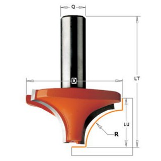Mèche 1/4 de rond - CMT 72705011 - r 5 mm - Ø 21 x l 12 x L 43,8 mm - Q6