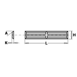 Plaquette carbure - CMT 79030001 - 30 x 5,5x1,1 mm