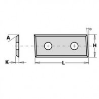 Plaquette carbure - CMT 79048312 - 48,3 x 12 x 1,5 mm - dépouille 3°