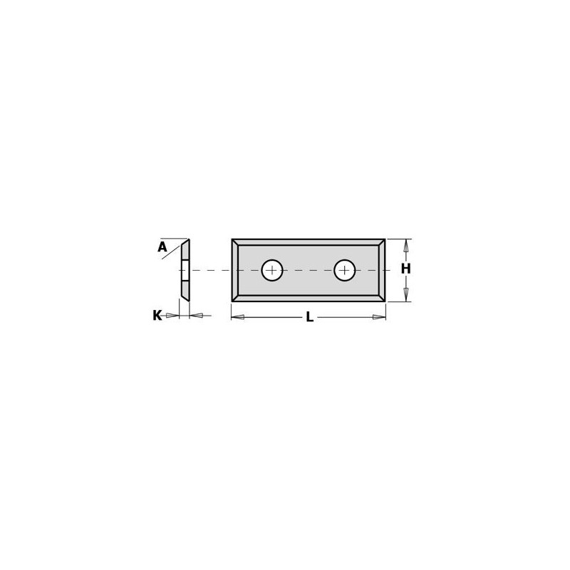Plaquette carbure - CMT 79049512 - 49,5 x 12 x 1,5 mm