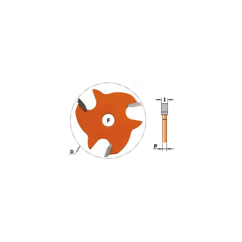 Fraise à rainer - CMT 82235011 - Ø 47,6 mm - ép 5,0 mm - alésage 8 mm