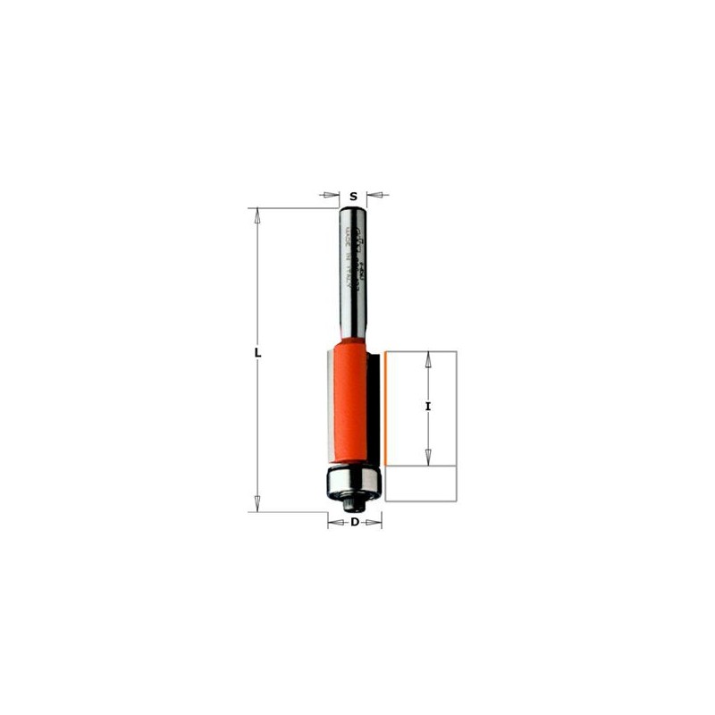 Mèche à affleurer - CMT 90612711 -Ø 12,7 x I 25,4 x L 70,7 mm - Q8