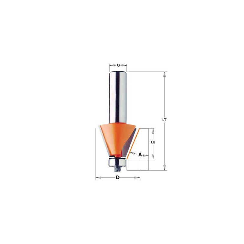 Mèche à chanfrein - CMT 90926011 - 30° - Ø 27 x I 9 x L 55 mm - Q8