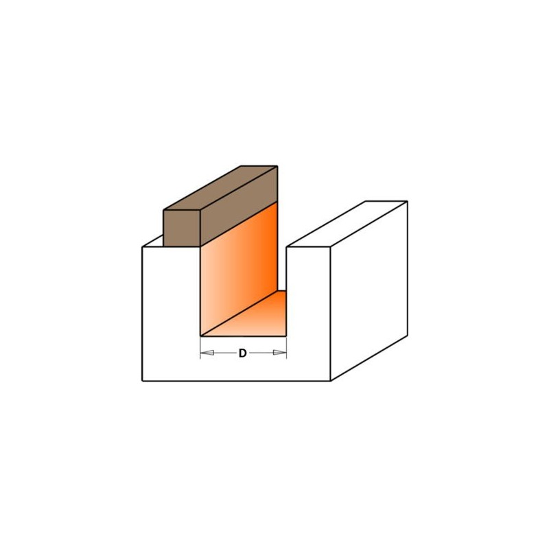 Mèche à défoncer - CMT 91122011B Ø 22 x I 20 x L 57 mm - Q8 - roulement