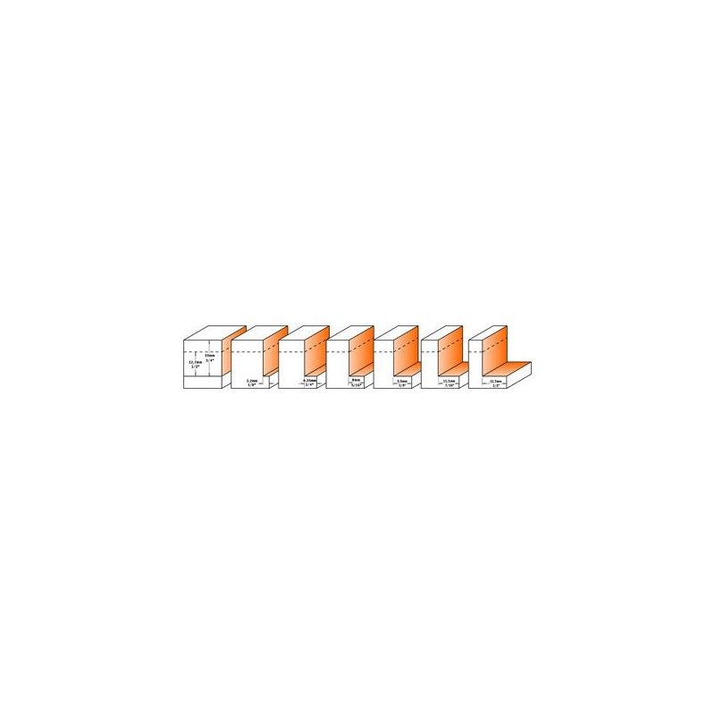 Kit fraise à feuillurer - CMT 93500111 - Ø 35 x l 12,7 mm - Q8