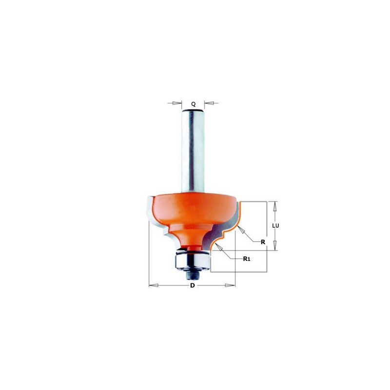 Fraise à moulure - CMT 94428711 - r 4 mm - Ø 28,7 x l 13 mm - Q8