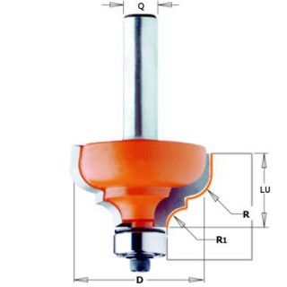 Fraise à moulure - CMT 94435011 - r 6,4-4,8 mm - Ø 35 x l 18,5 mm - Q8