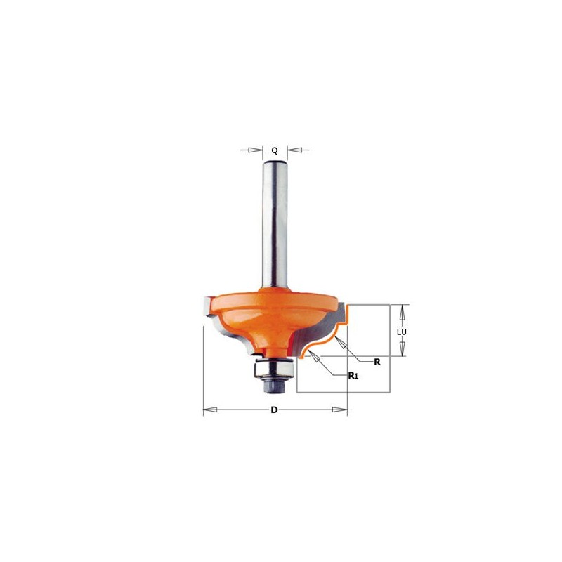 Fraise à moulure - CMT 94732511 - r 4,8-3,6 mm - Ø 34,2 x l 13 mm - Q8