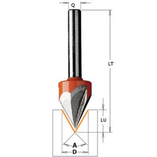 Mèche à pointe laser 60° - CMT 95800111 - Ø 12,7 x l 11 x L 57 mm - Q8