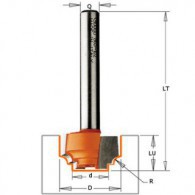 Fraise à moulure - CMT 96510111 - r 1,2 mm - Ø 12,7 x l 12,7 mm - Q8