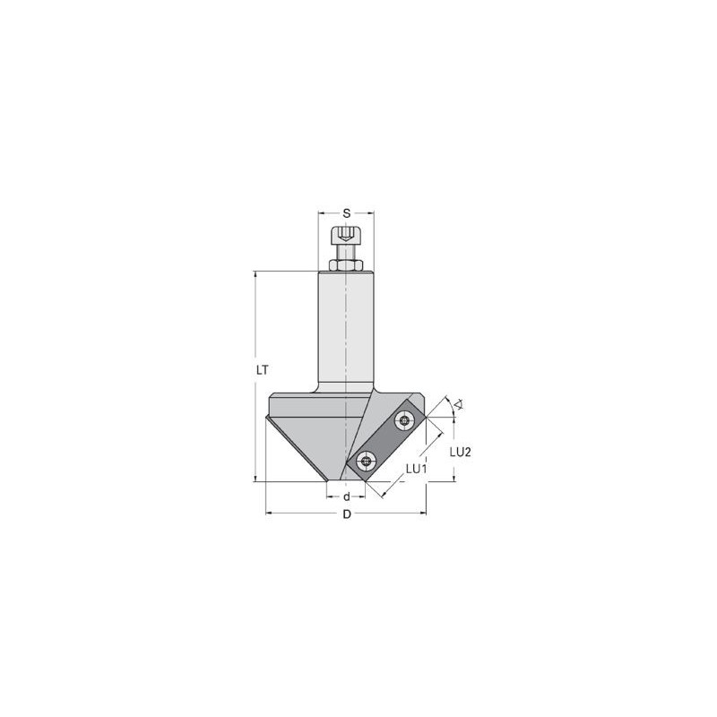 Porte-outils - ELBE ME246300 - chanfrein 45° - Ø 74 mm - Q20
