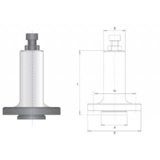 Arbre porte lame - ELBE MR260500 - Q 25x55 x L 90 x al 22 mm