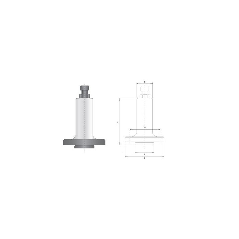 Arbre porte lame - ELBE MR260500 - Q 25x55 x L 90 x al 22 mm