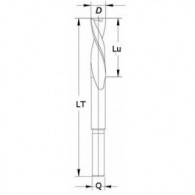 Mèche à mortaiser - FISCH 02121500L - Ø 15 x l 50 x L 135 mm - Q13 - Gche