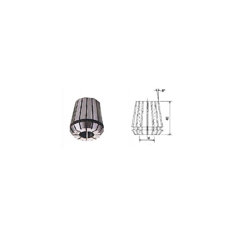 Pince de serrage - GEDIMO ER32 - Ø 6 x Ø 32 x L 40 mm - DIN6499 Ø6 et 5