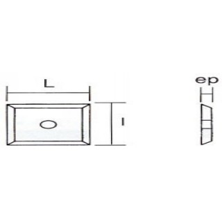 Plaquette carbure - LEMAN 0012.1215.00 - 12x12x1,5 mm - K5
