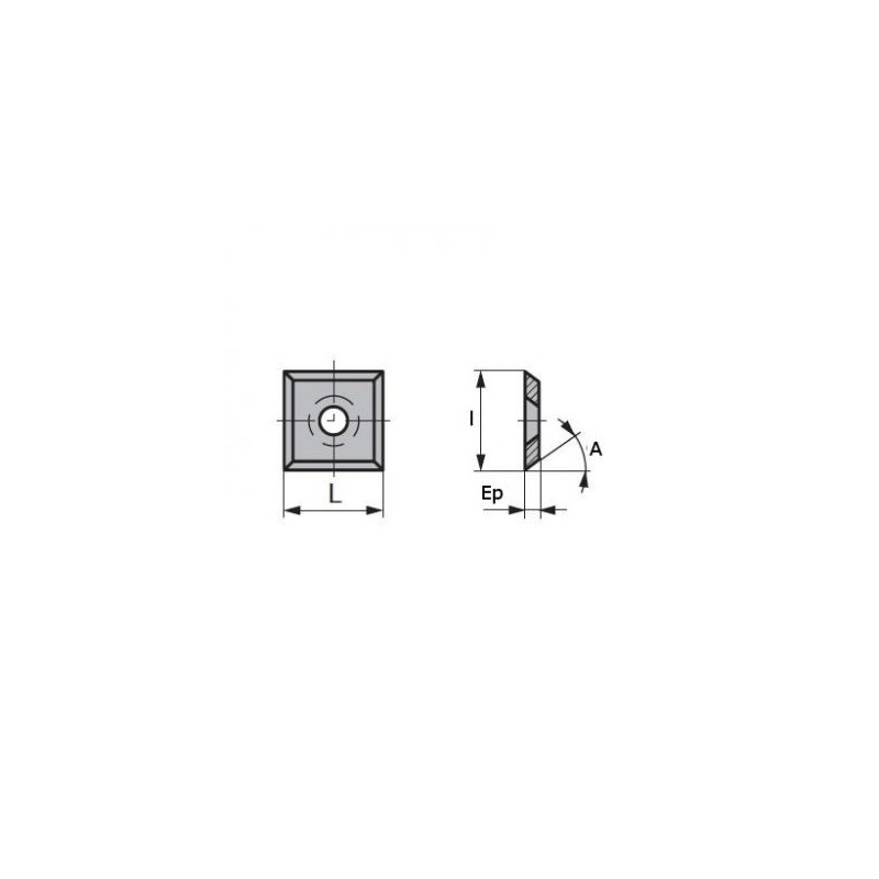 Plaquette carbure - LEMAN 0014.1420.00 - 14x14x2 mm - K30