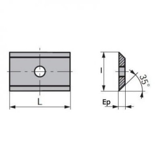 Plaquette carbure - LEMAN 0015.1215.00 - 15x12x1,5 mm - K5