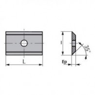 Plaquette carbure - LEMAN 0015.1215.00 - 15x12x1,5 mm - K5