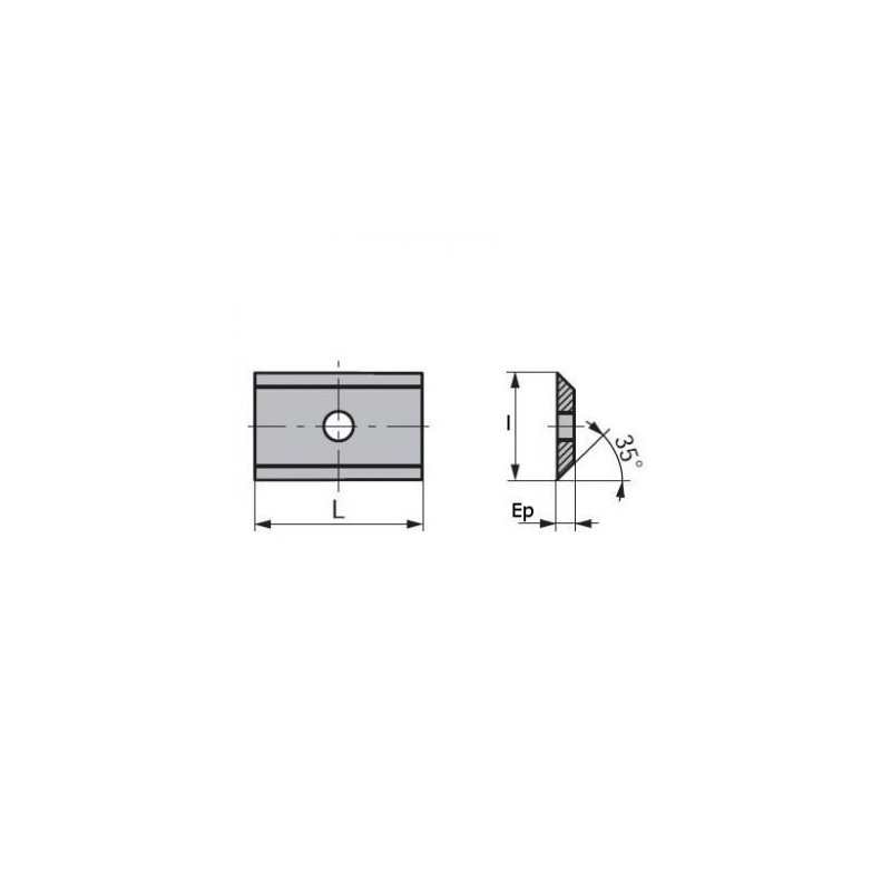 Plaquette carbure - LEMAN 0015.1215.00 - 15x12x1,5 mm - K5