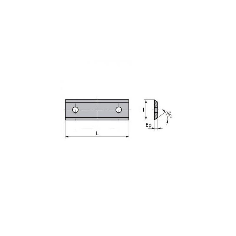 Plaquette carbure - LEMAN 0030.1215.00 - 30x12x1,5 mm - K5
