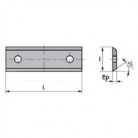 Plaquette carbure - LEMAN 0060.1215.00 - 60x12x1,5 mm - K5