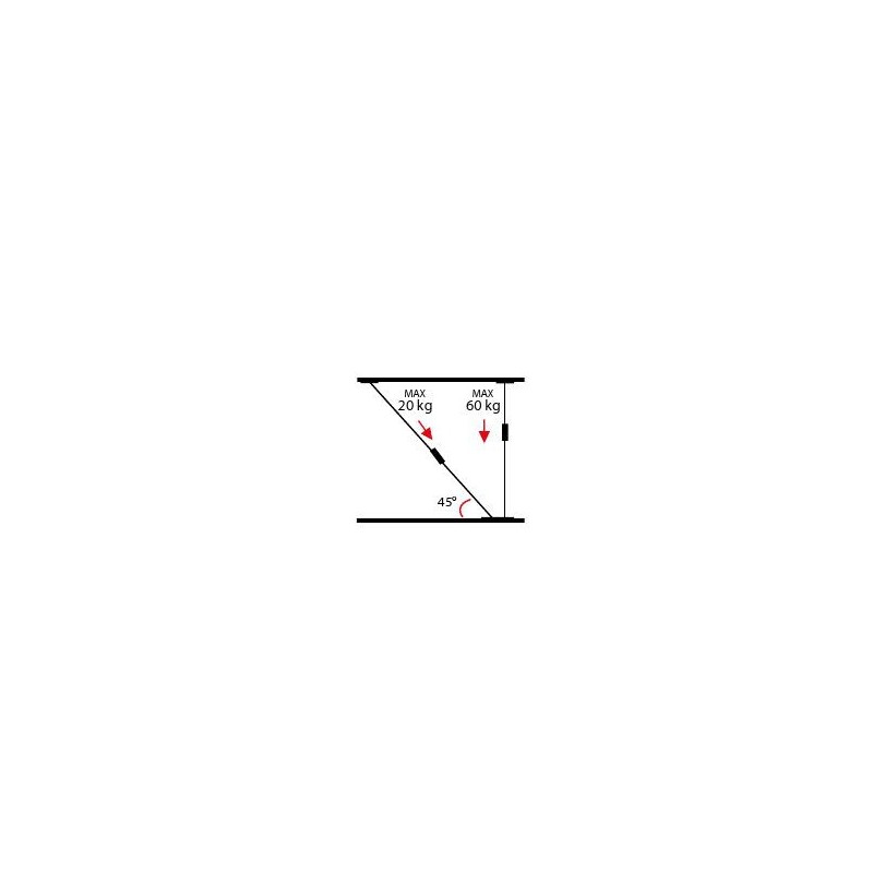 Etai extensible - LEMAN 7086.075.125 - 75 à 125 cm