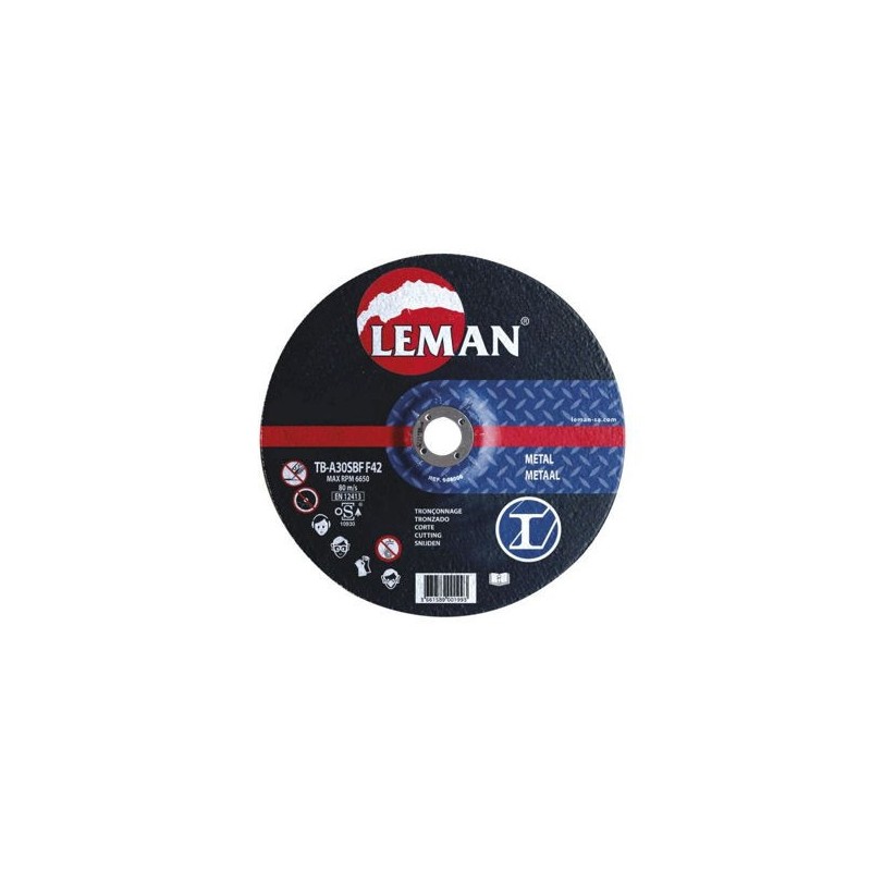 Disque à tronçonner - LEMAN 1602125 - Ø 125x2,5x22 mm