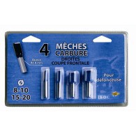 Coffret de 4 mèches à rainer - LEMAN 428.700.04 - Ø 8-10-15-20 MM - Q8