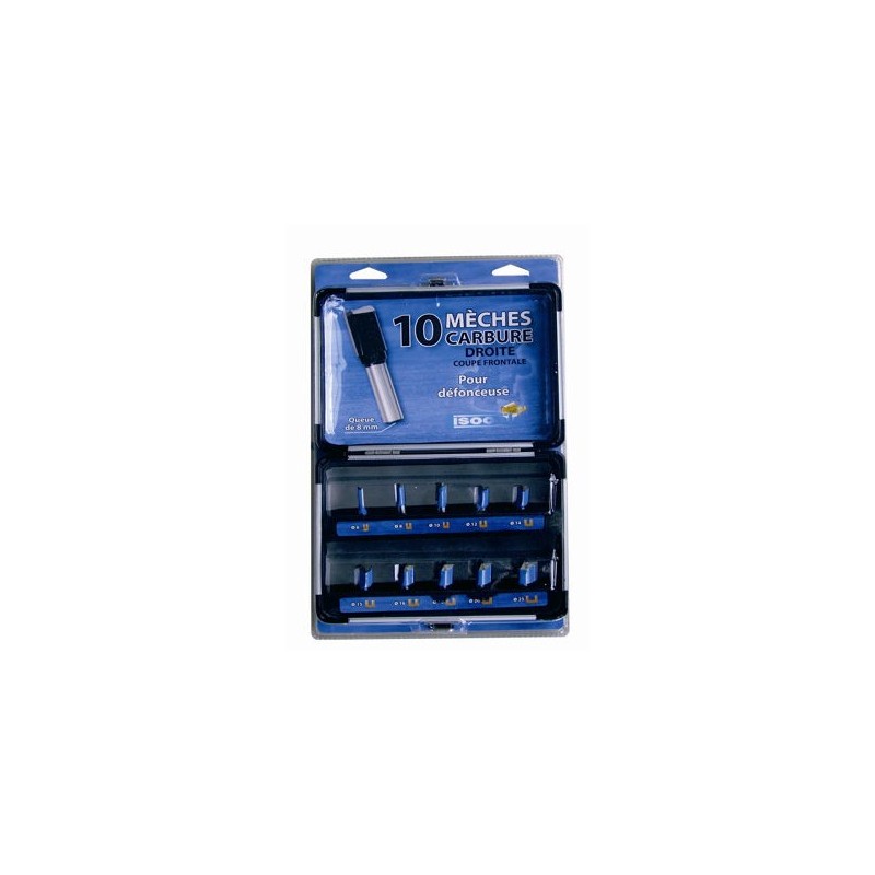Coffret de 10 mèches à rainer - LEMAN 428.700.10 - Ø 6 à 25 mm - Q8