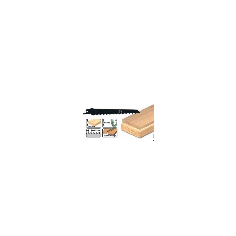 Lame de scie sabre - LEMAN 7702.05 - 130 x pas 8,5 mm - 5 lames