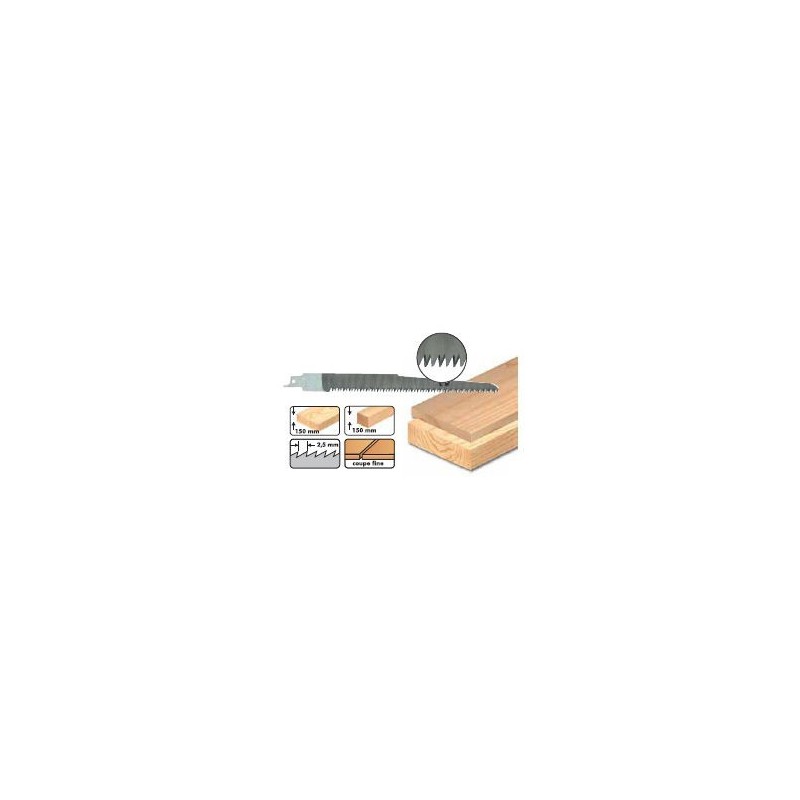 Lame de scie sabre - LEMAN 7706.05 - 210 x pas 2,5 mm - 5 lames