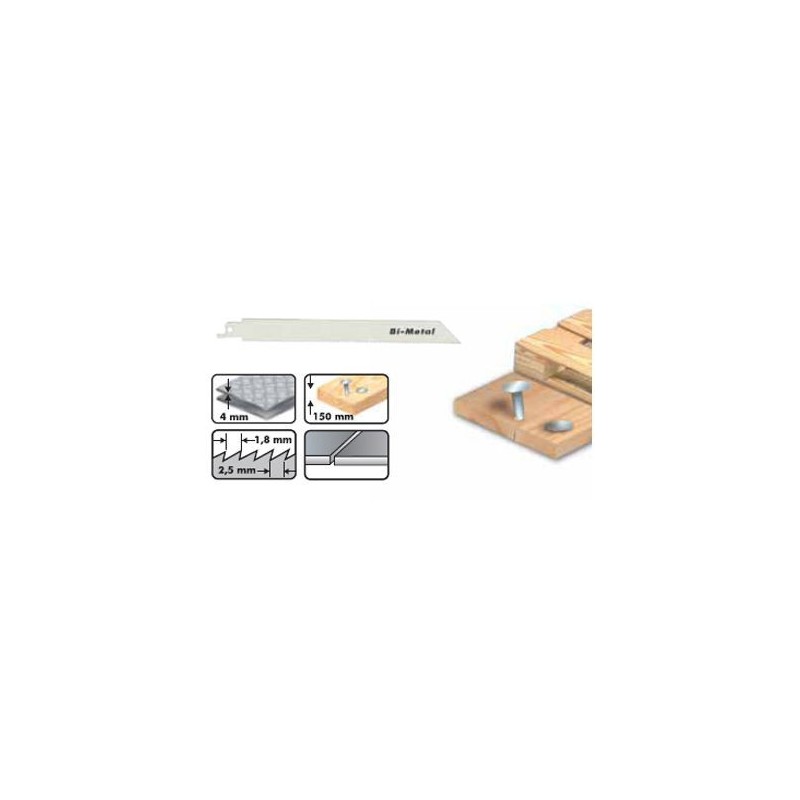 Lame de scie sabre - LEMAN 7713.05 - 180 x pas 1,8 mm - 5 lames