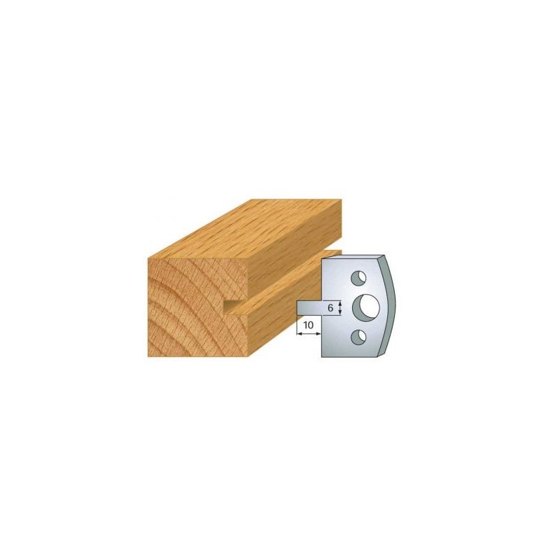 Couteau - LEMAN 800.016 - rainure 6 mm - la paire