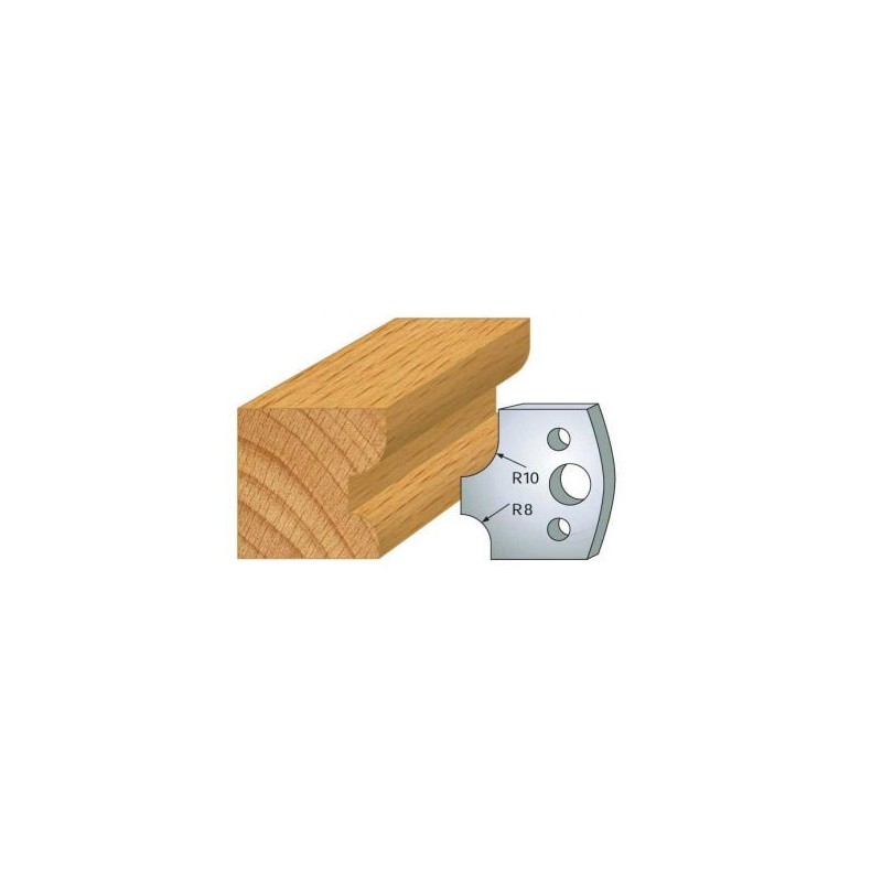 Couteau - LEMAN 800.040 - 1/4 de rond 8 et 10 mm - la paire