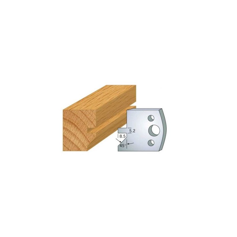 Couteau - LEMAN 800.084 - rainure-chanfrein - la paire