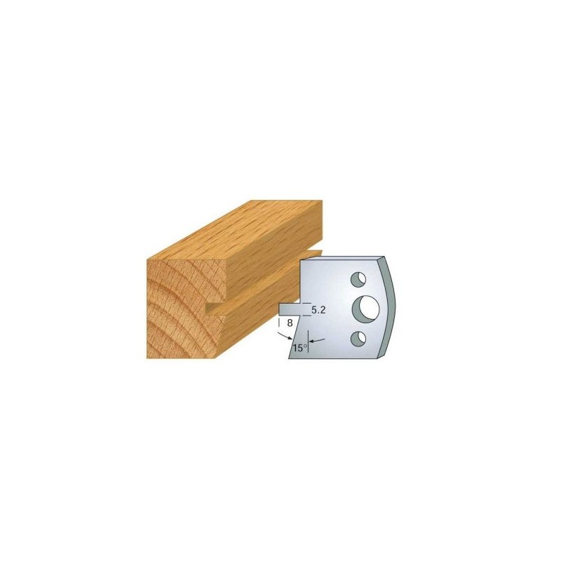 Couteau - LEMAN 800.086 - rainure-chanfrein - la paire