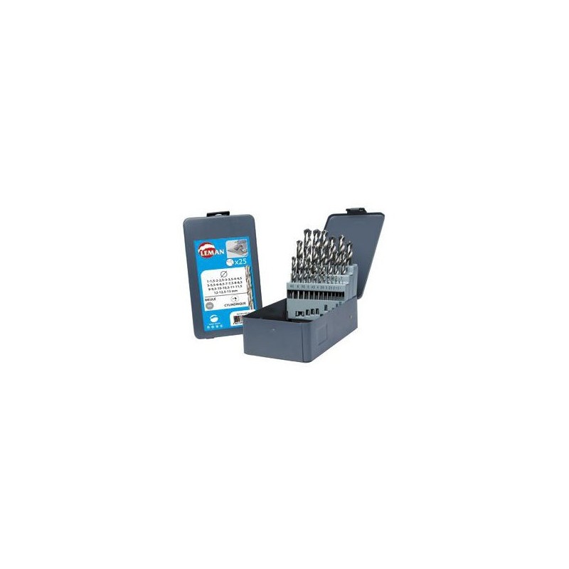Coffret 19 forets métaux - LEMAN 802.000.19 - HSS - Ø 1 à 10 mm