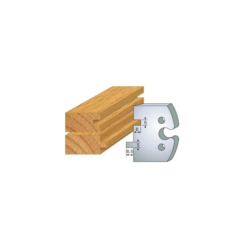 Couteau - LEMAN 855.201 - rainure-languette 5 mm - la paire