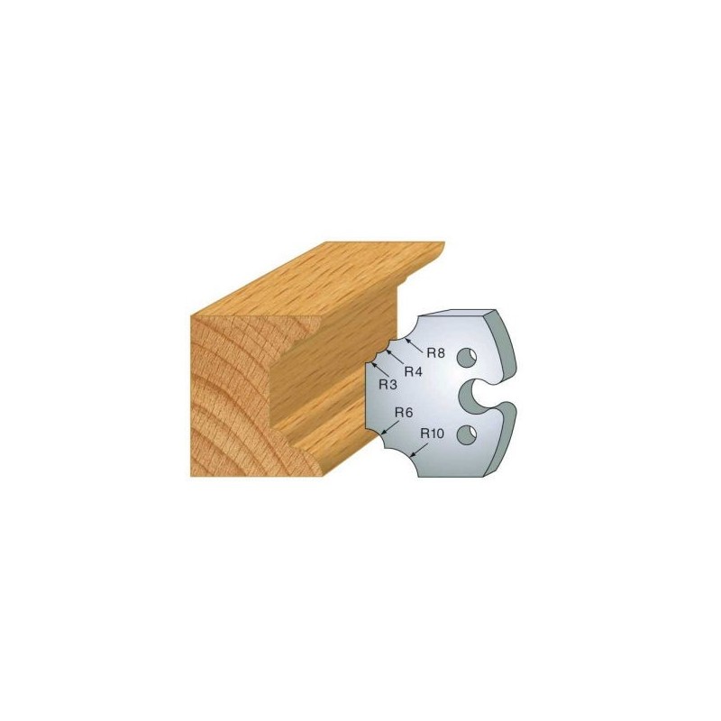 Couteau - LEMAN 855.220 - 1/4 de rond multiple - la paire