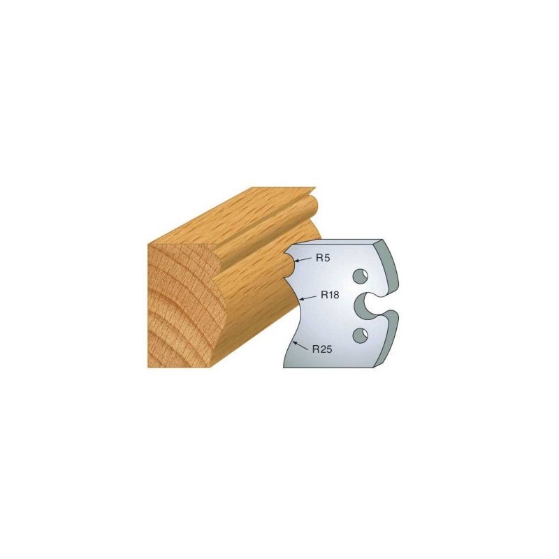 Couteau - LEMAN 855.222 - grain d'orge moulure - la paire