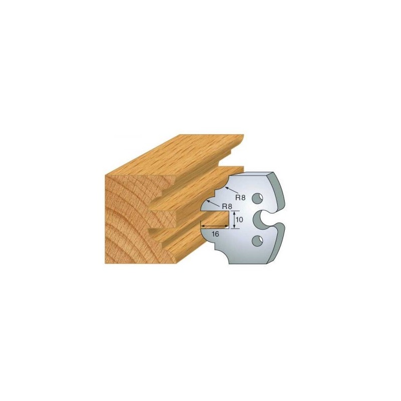 Couteau - LEMAN 855.250 - contre-profil double - la paire