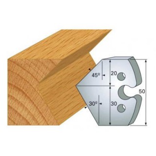Couteau - LEMAN 855.272 - chanfrein 30° et 45° - la paire