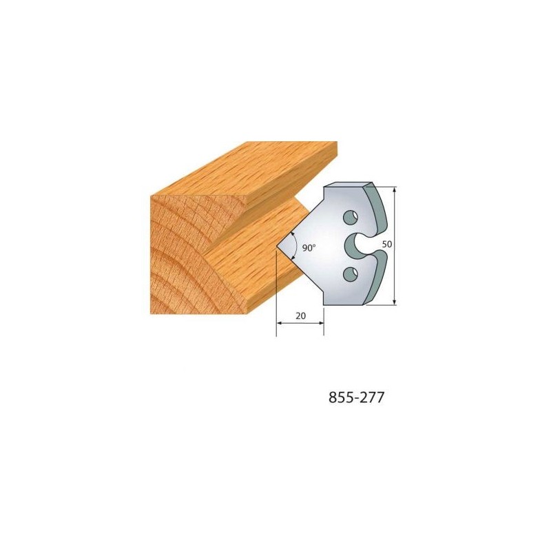 Couteau - LEMAN 855.277 - pointe à 45° - la paire