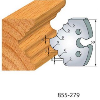 Couteau - LEMAN 855.279 - 1/4 de rond et congés - la paire
